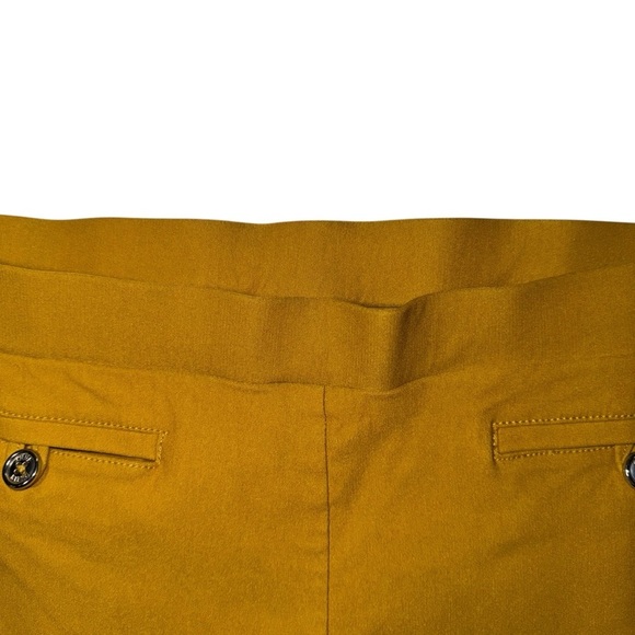 Anne Klein Women’s Casual Stretch Pants Size 31 X 28 Mustard Yellow High Rise - Picture 4 of 8